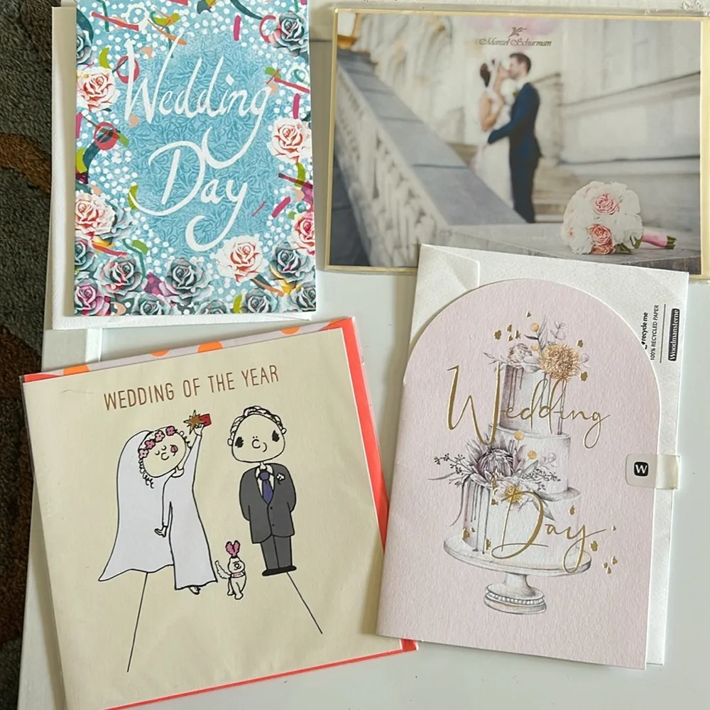 Lot of 12 Wedding Themed Cards (Bundle‎ of 12 cards / new) 🤵⛪👰